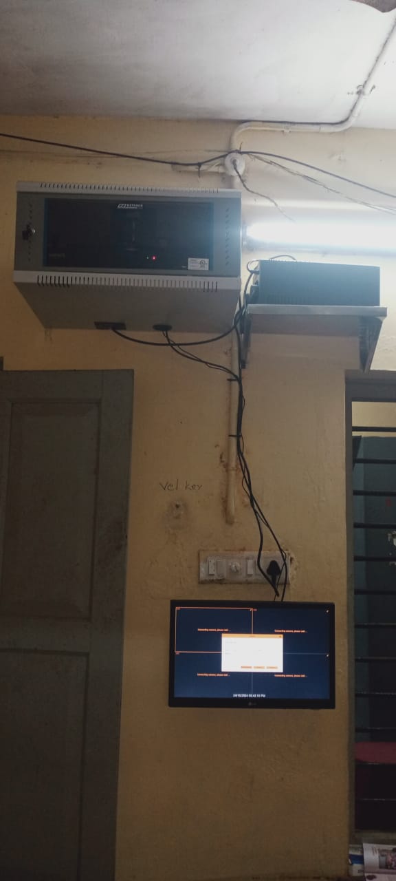 Pole-mounted junction box installed outdoors